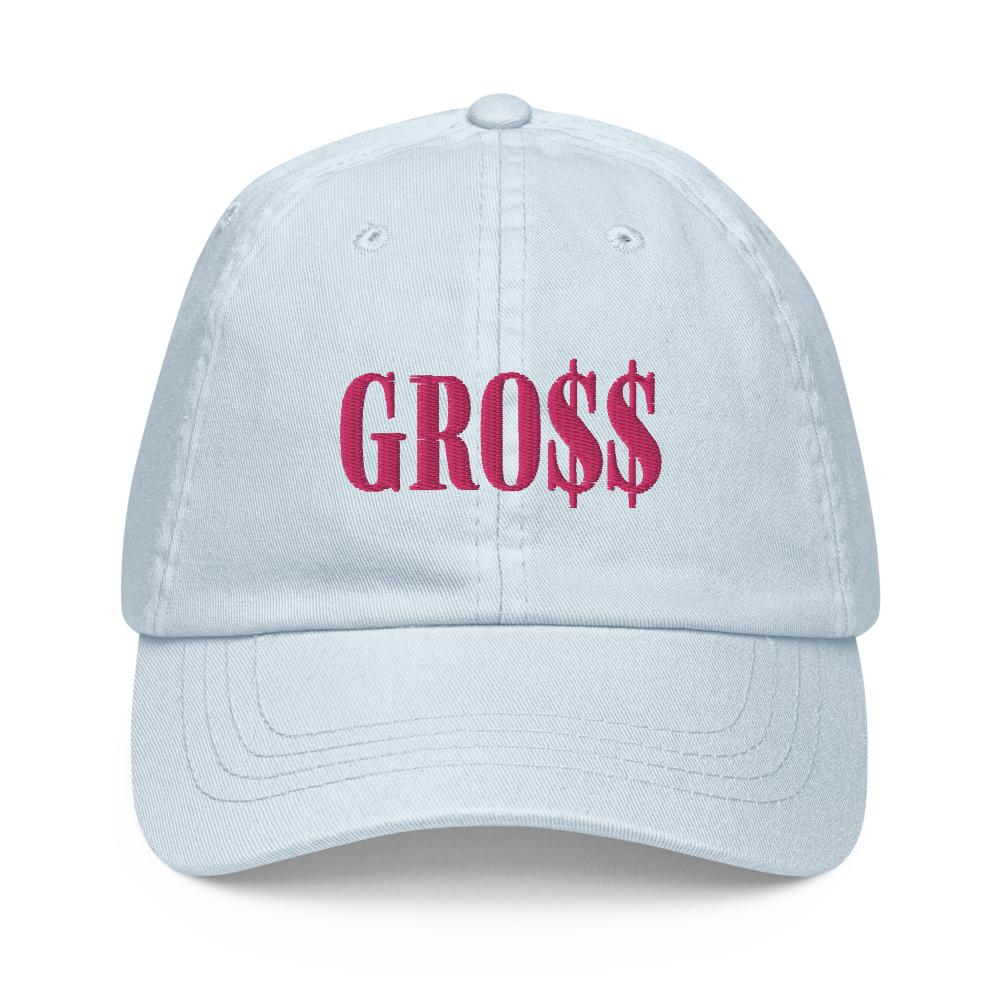 GRO$$ (PINK) Pastel baseball hat (PASTEL BLUE), Color: Pastel Blue