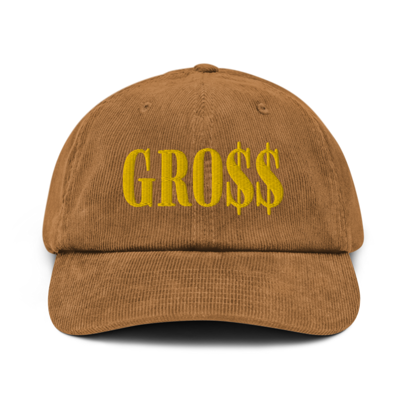 GRO$$ (GOLD) Corduroy hat (CAMEL BROWN)