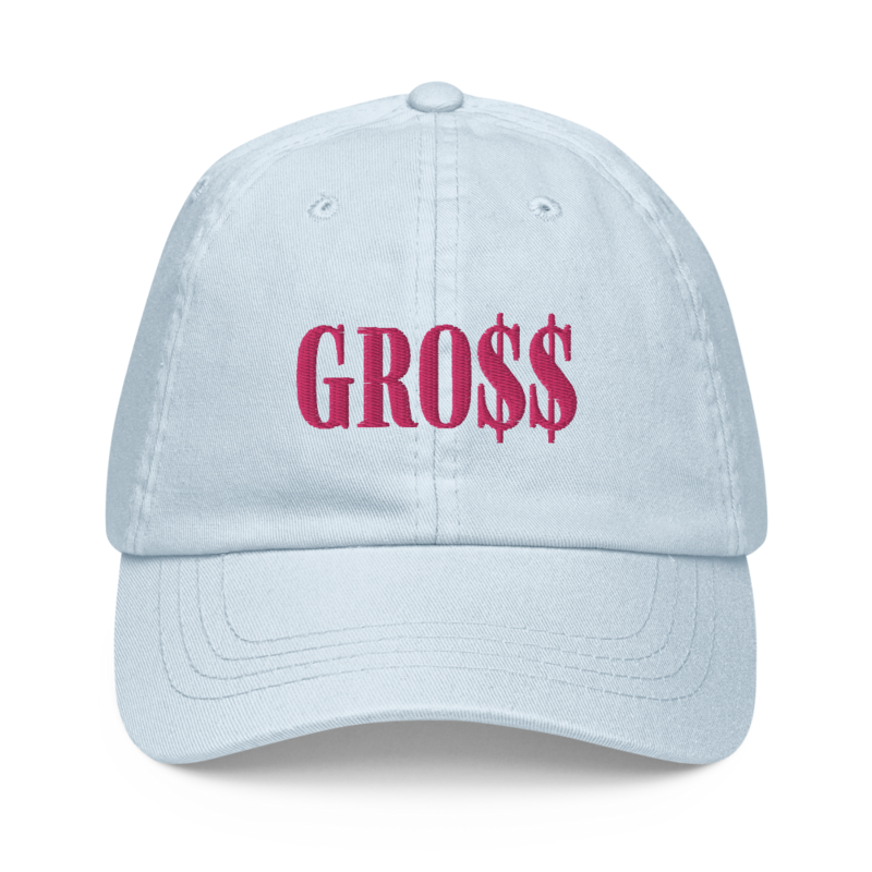 GRO$$ (PINK) Pastel baseball hat (PASTEL BLUE)