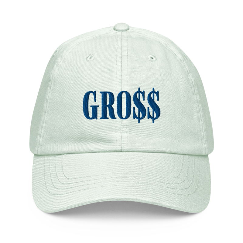 GRO$$ (ROYAL BLUE) Pastel baseball hat (PASTEL MINT GREEN)