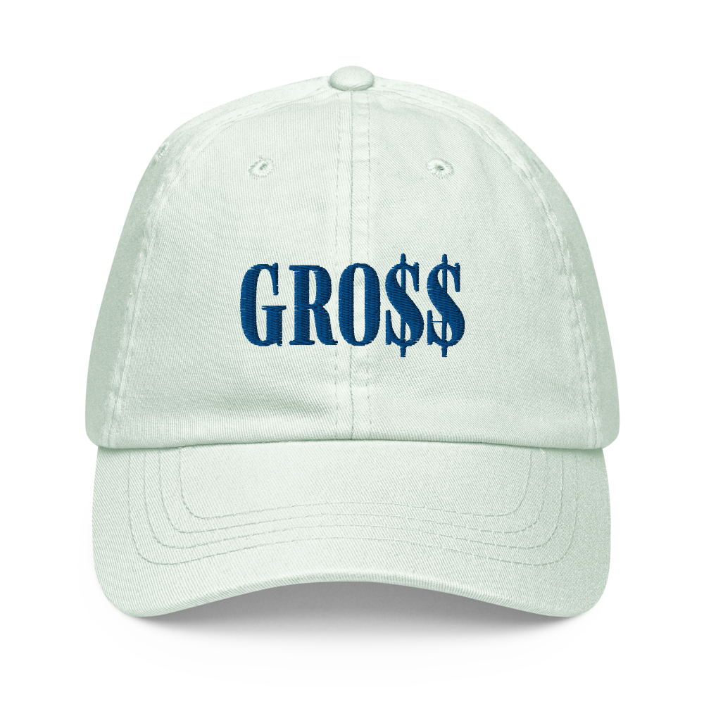 GRO$$ (ROYAL BLUE) Pastel baseball hat (PASTEL MINT GREEN)