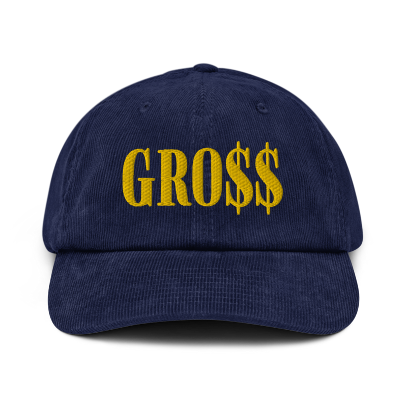 GRO$$ (GOLD) Corduroy hat (OXFORD NAVY)