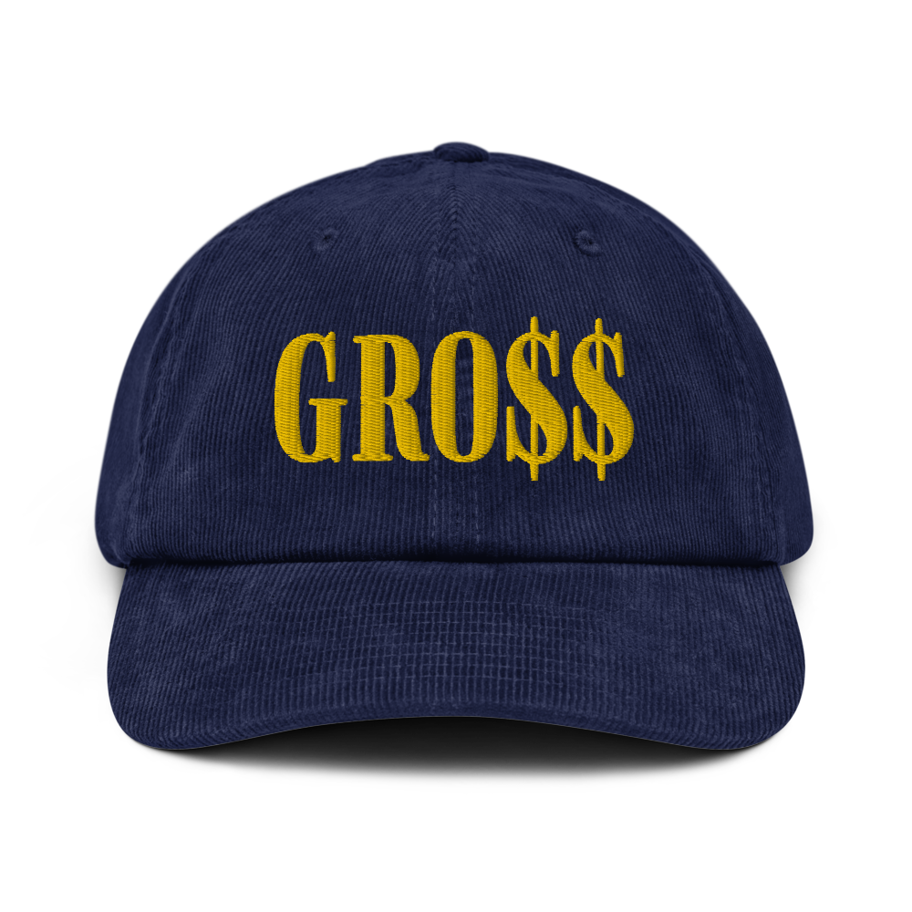 GRO$$ (GOLD) Corduroy hat (OXFORD NAVY)