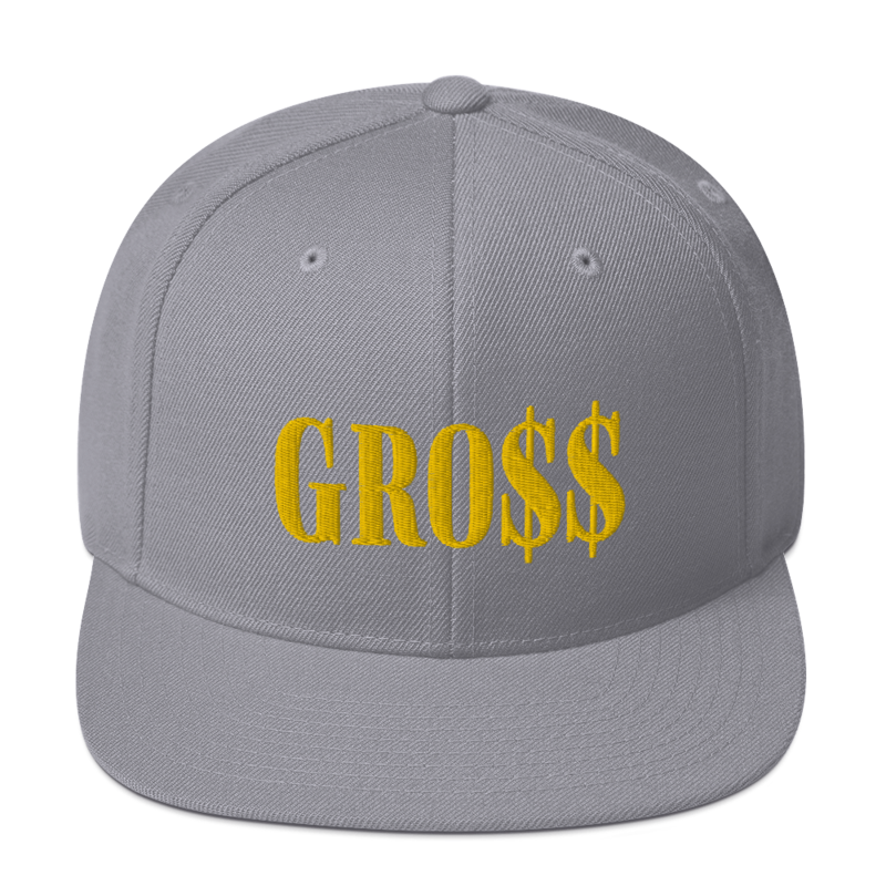 GRO$$ (GOLD) Snapback Hat (SILVER)
