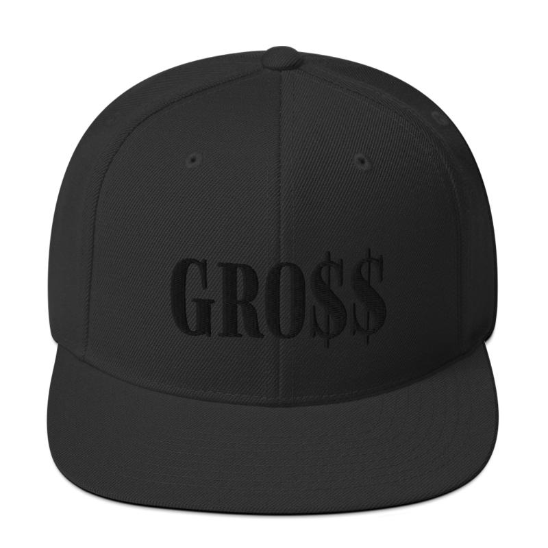 GRO$$ (BLACK) Snapback Hat (BLACK)