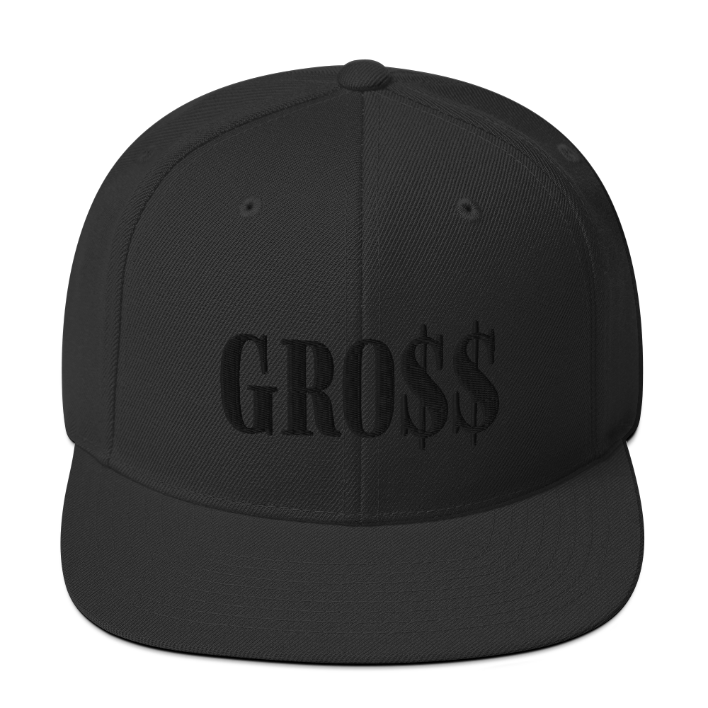 GRO$$ (BLACK) Snapback Hat (BLACK)