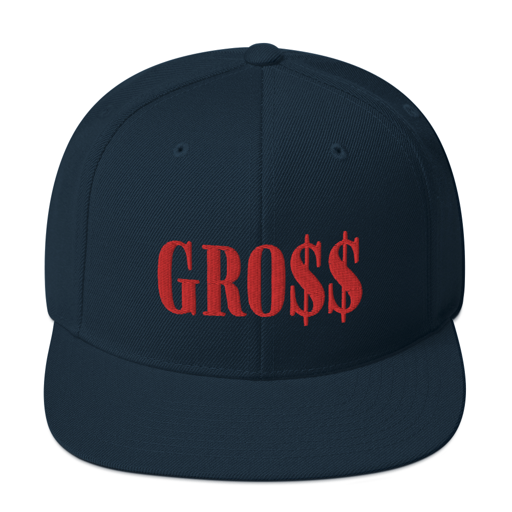 GRO$$ (RED) Snapback Hat (ROYAL/BLUE), Color: Dark Navy