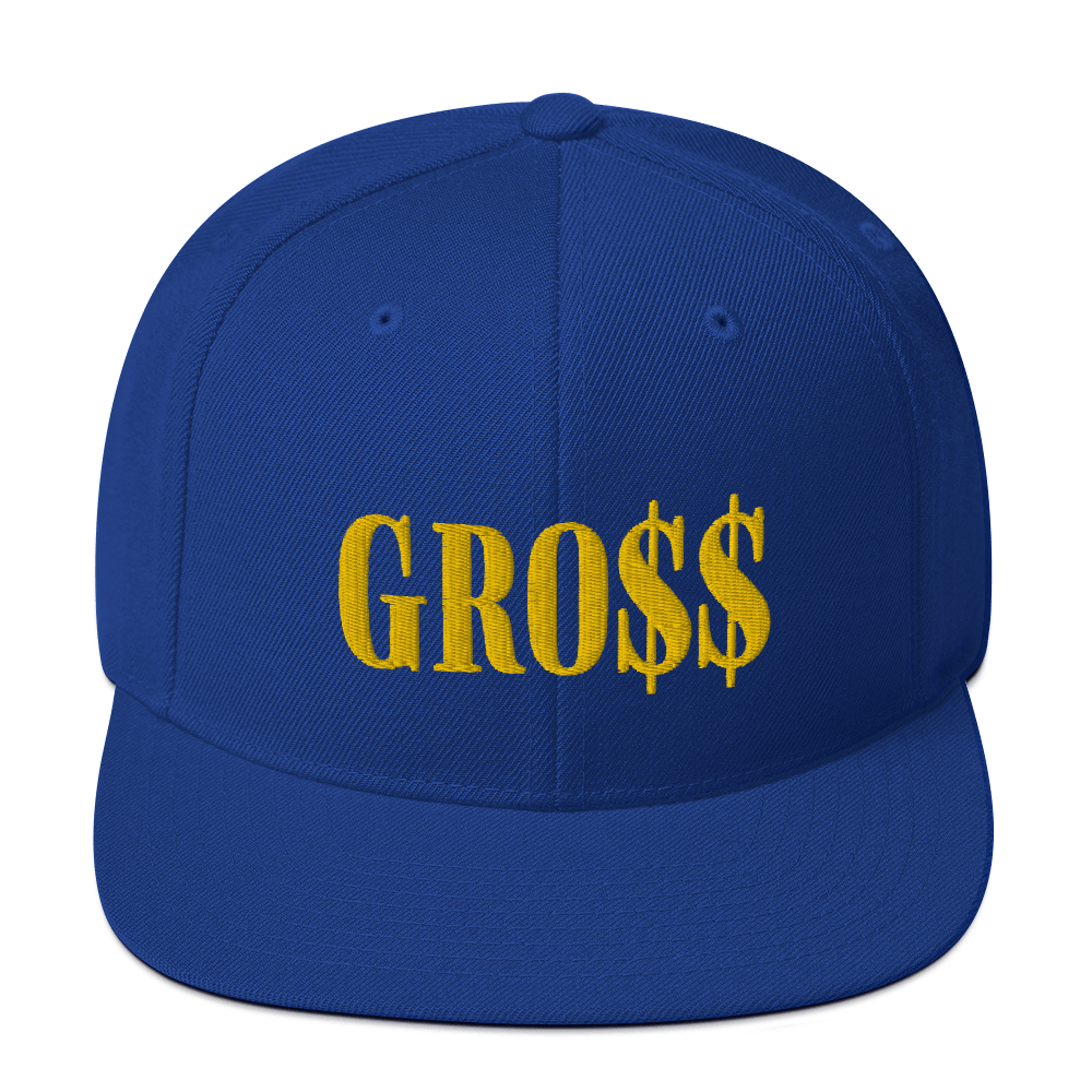 GRO$$ (GOLD) Snapback Hat (ROYAL BLUE)