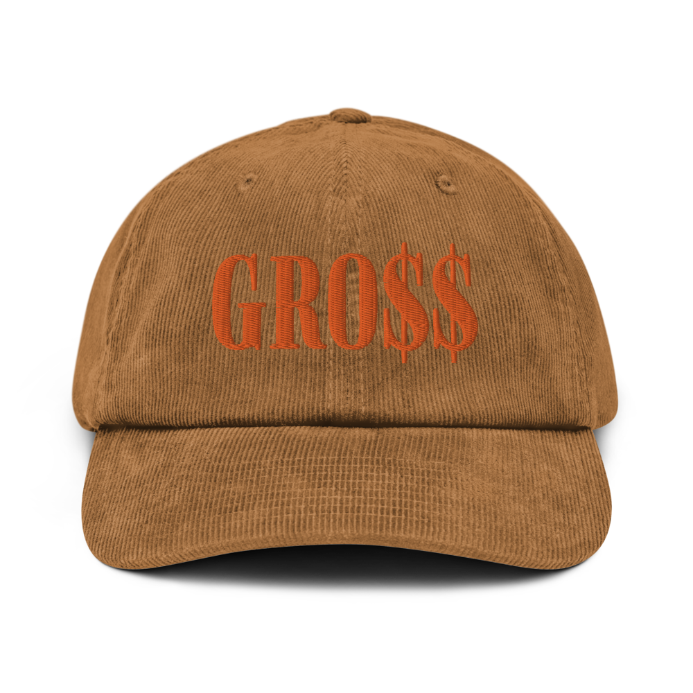 GRO$$ (AUTUMN ORANGE) Corduroy hat (CAMEL BROWN)