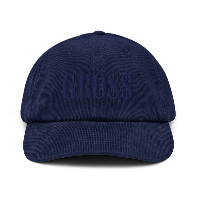 GRO$$ (NAVY BLUE) Corduroy hat (OXFORD NAVY BLUE)