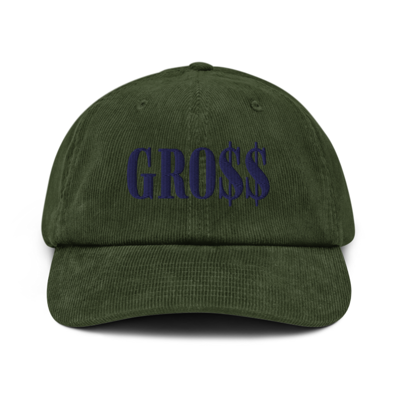 GRO$$ (NAVY BLUE) Corduroy hat (DARK OLIVE GREEN)