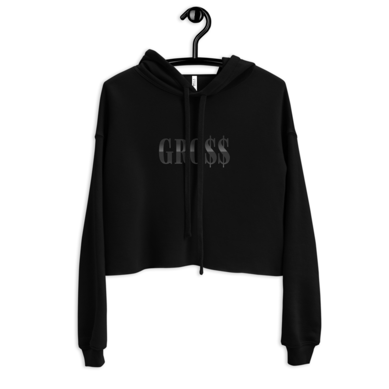 GRO$$ (BLACK) Crop Hoodie (BLACK)
