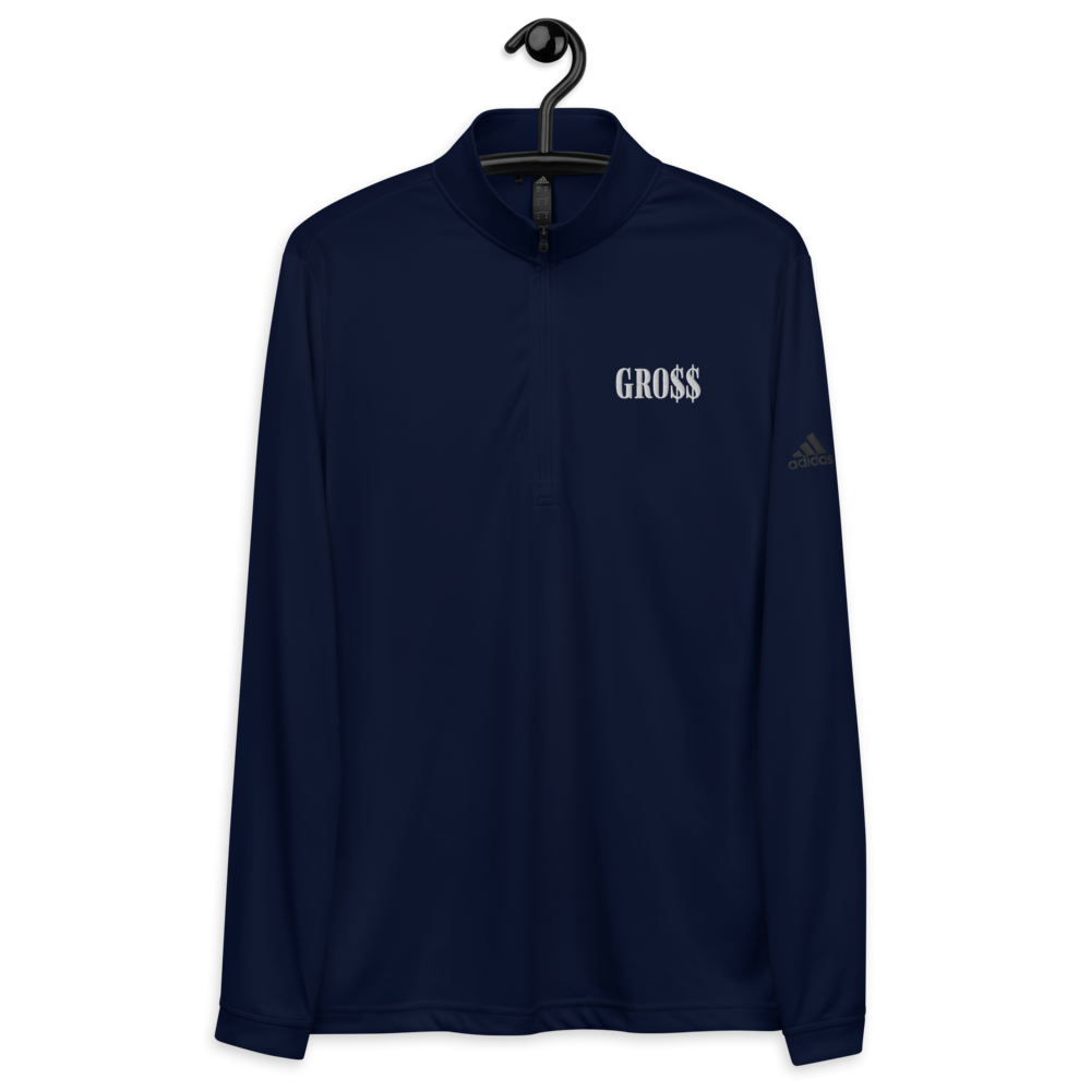 GRO$$ (WHITE) Quarter zip pullover (COLLEGIATE  NAVY BLUE)