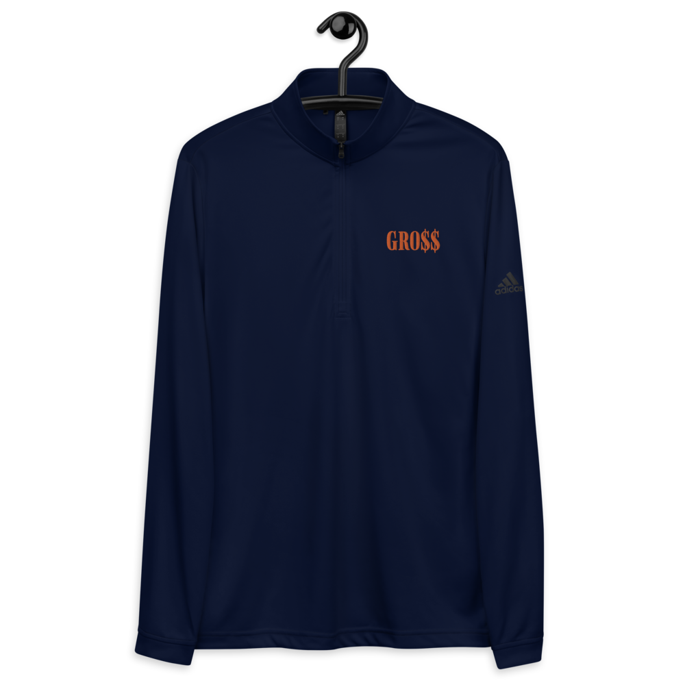 GRO$$ (ORANGE) Quarter zip pullover (COLLEGIATE NAVY BLUE)