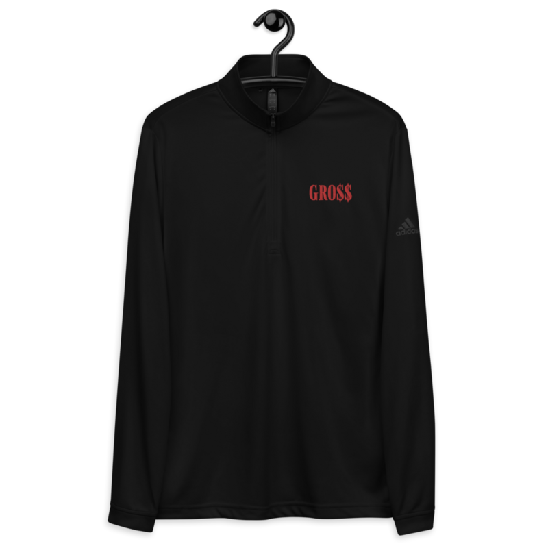 GR0$$ (RED) Quarter zip pullover (BLACK)