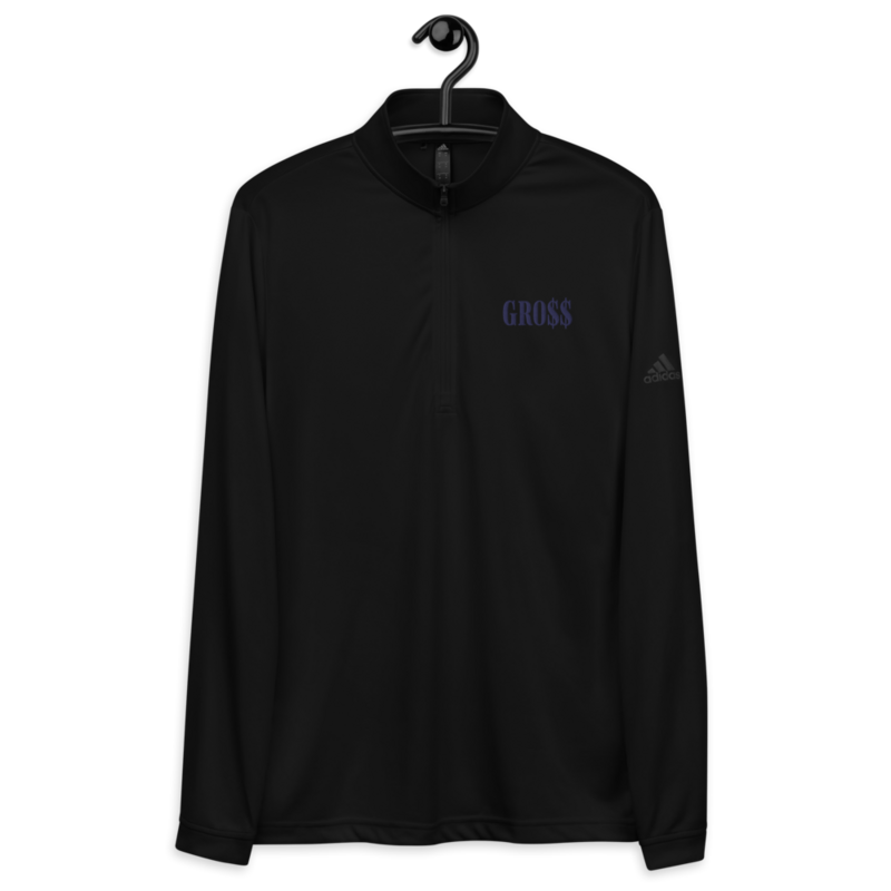 GRO$$ (NAVY BLUE) Quarter zip pullover (BLACK)