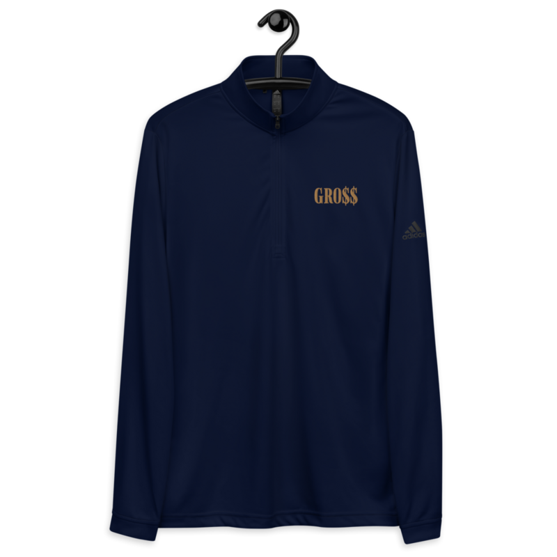 GRO$$ (OLD GOLD) Quarter zip pullover (COLLEGIATE NAVY BLUE)