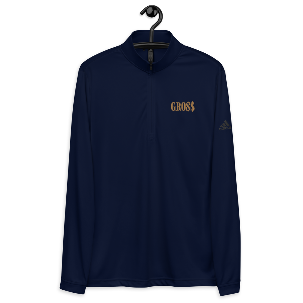 GRO$$ (OLD GOLD) Quarter zip pullover (COLLEGIATE NAVY BLUE)