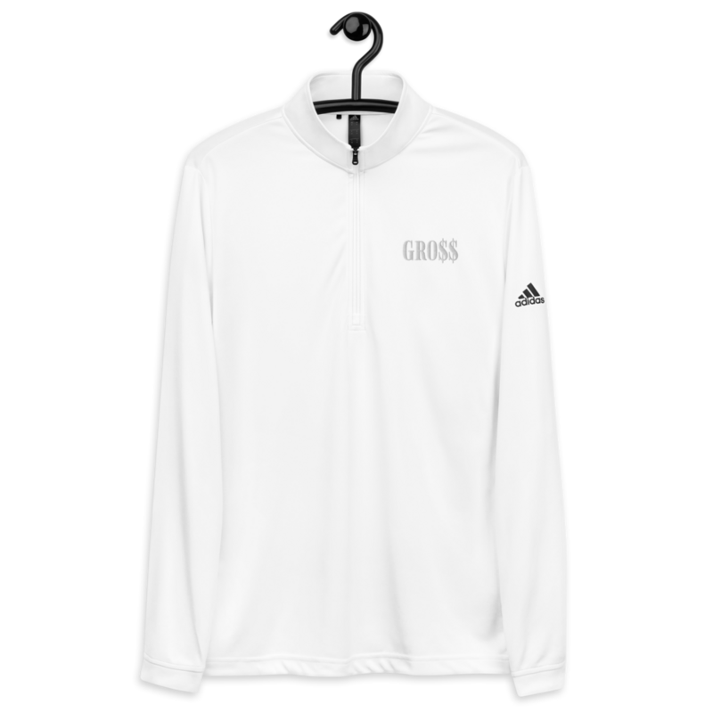 GRO$$ (WHITE) Quarter zip pullover (WHITE)