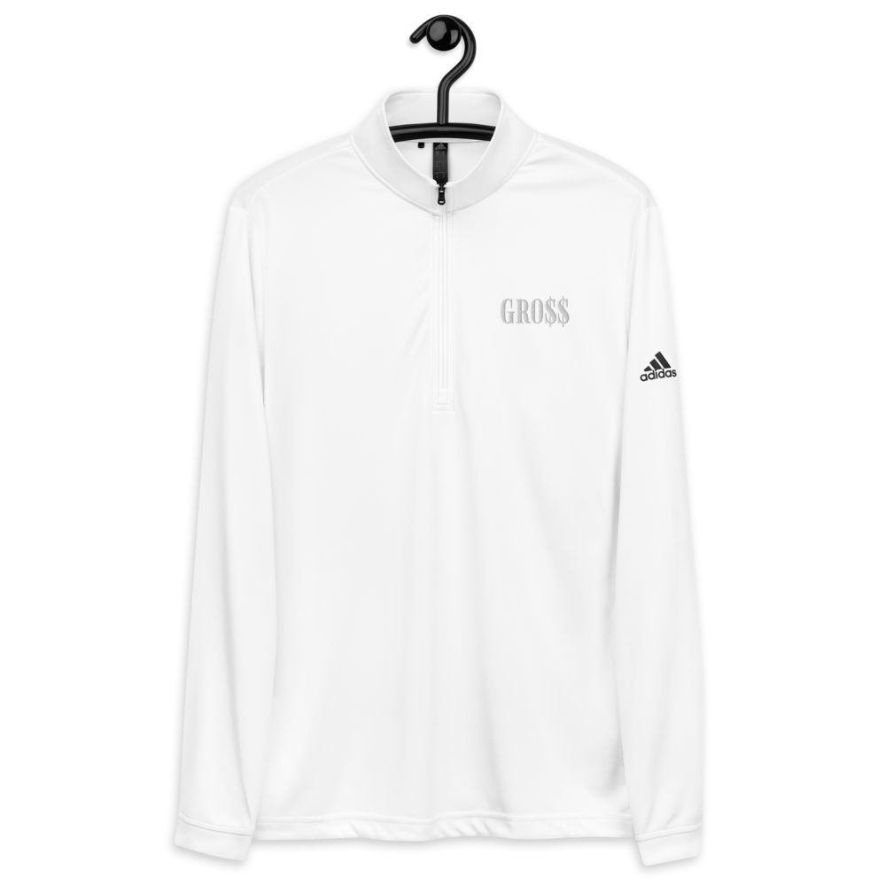 GRO$$ (WHITE) Quarter zip pullover (WHITE)