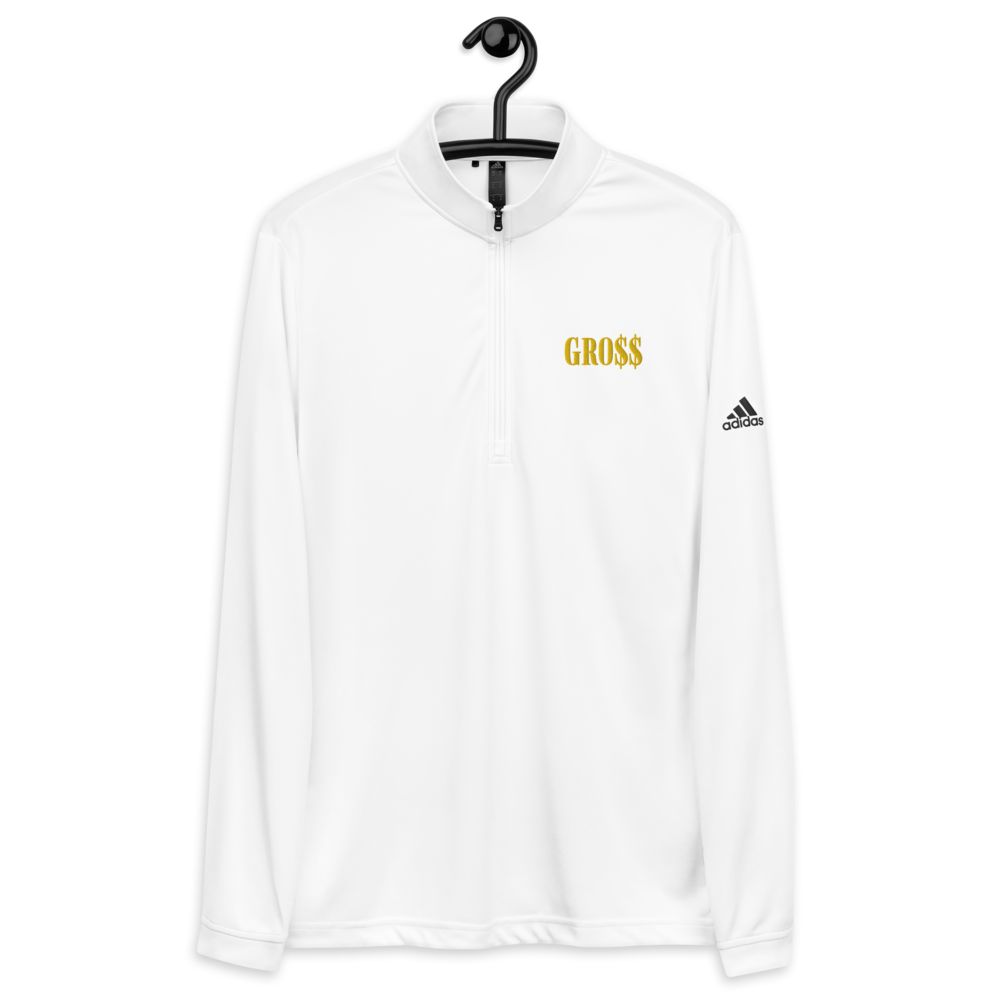 GR0$$ (YELLOW GOLD) Quarter zip pullover (WHITE)