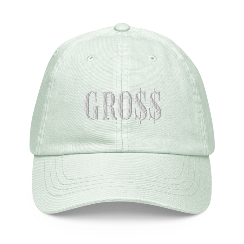 GRO$$ (WHITE) Pastel baseball hat (PASTEL MINT GREEN)