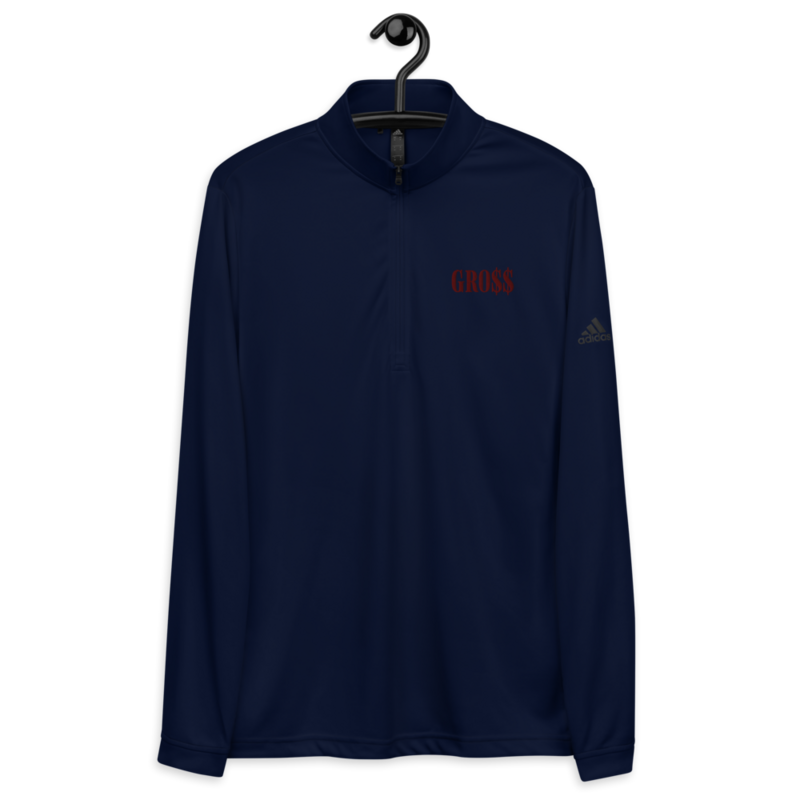 GRO$$ (MAROON) Quarter zip pullover (COLLEGIATE NAVY BLUE)