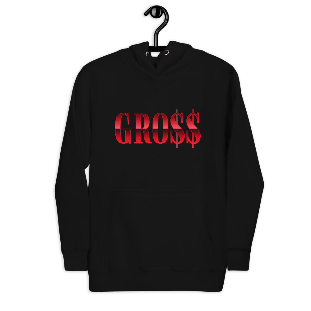 GRO$$ (RED) Unisex Hoodie (BLACK)