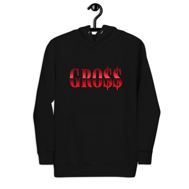 GRO$$ (RED) Unisex Hoodie (BLACK)