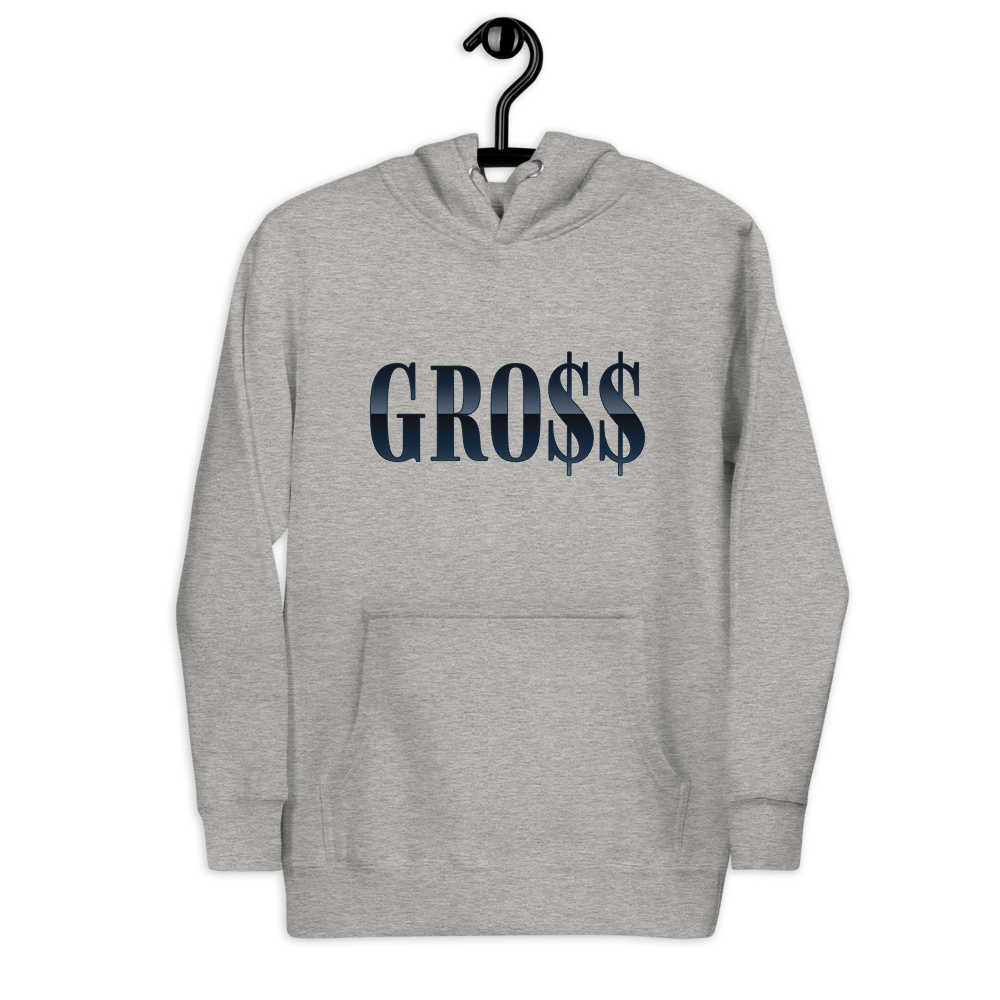 GRO$$ (NAVY BLUE) Unisex Hoodie (CARBON GREY)