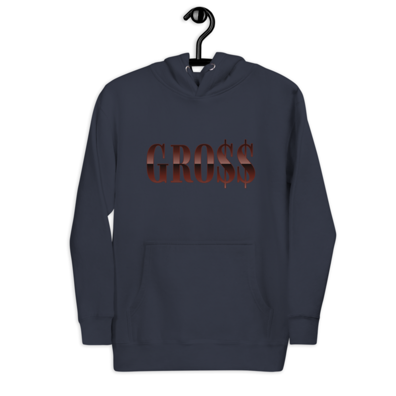 GRO$$ (CHOCOLATE) Unisex Hoodie (NAVY BLAZER BLUE)