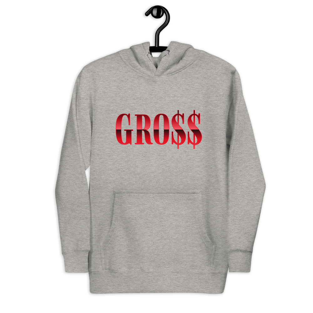GRO$$ (RED) Unisex Hoodie (CARBON GREY)