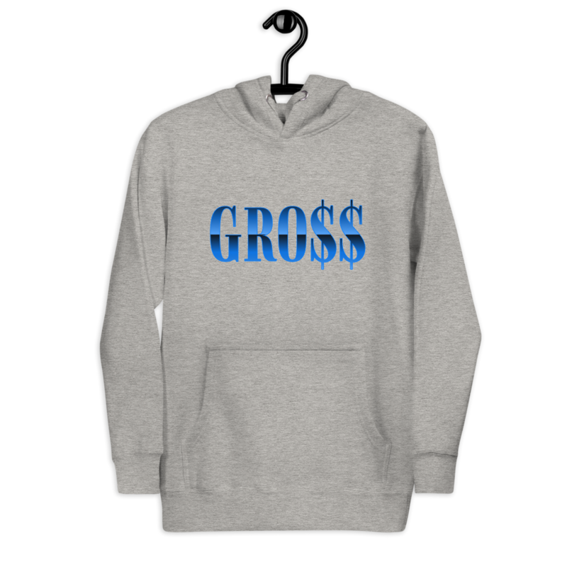 GRO$$ (BAE BLUE) Unisex Hoodie (CARBON GREY)