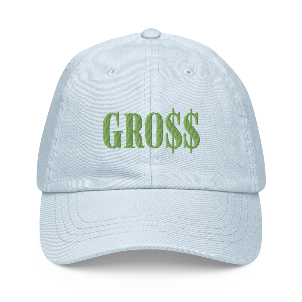 GRO$$ (KIWI GREEN) Pastel baseball hat (PASTEL BLUE)