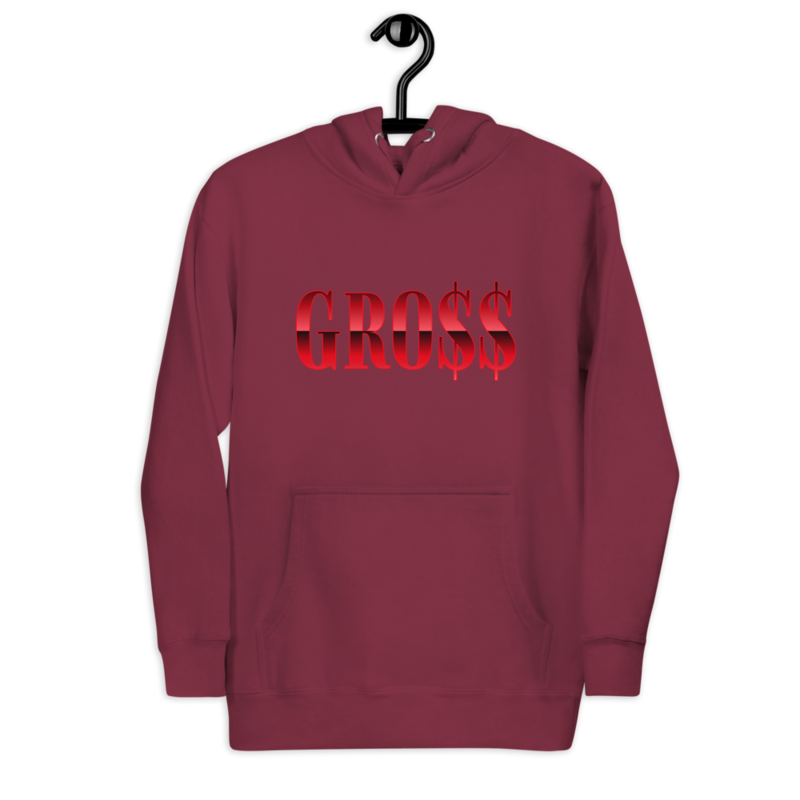 GRO$$ (RED) Unisex Hoodie (MAROON)
