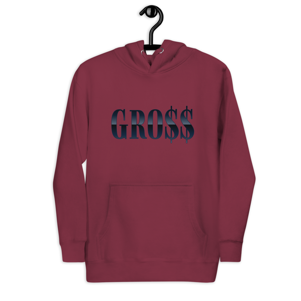 GRO$$ (NAVY BLUE) Unisex Hoodie (MAROON)