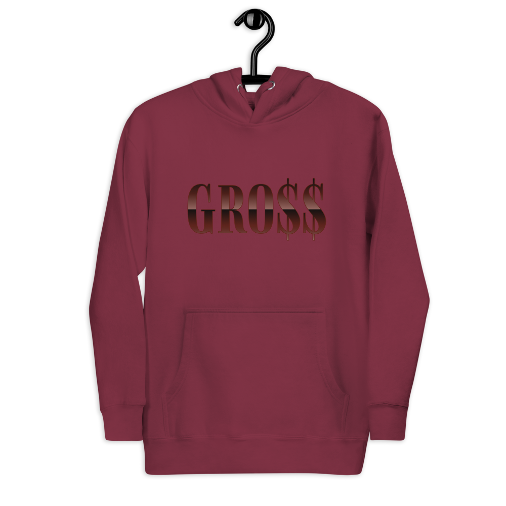 GRO$$ (CHOCOLATE) Unisex Hoodie (MAROON)