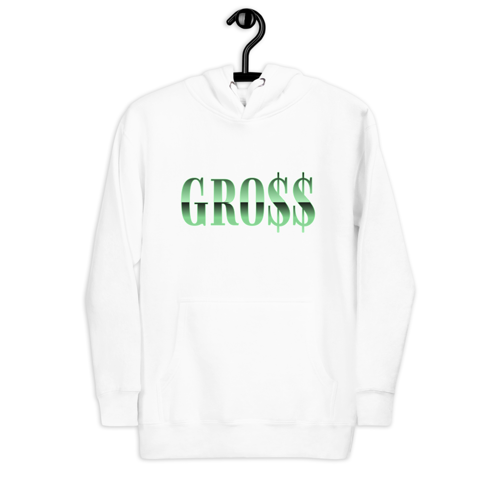 GRO$$ (KIWI GREEN) Unisex Hoodie (WHITE)