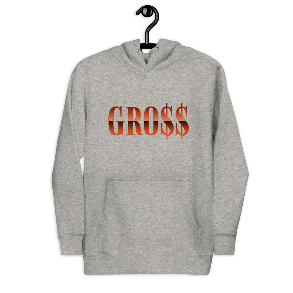 GRO$$ (BURNT ORANGE) Unisex Hoodie (CARBON GREY)