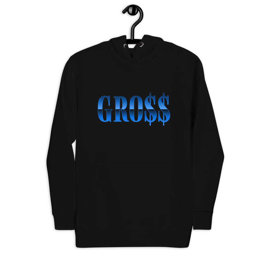 GRO$$ (BAE BLUE) Unisex Hoodie (BLACK)