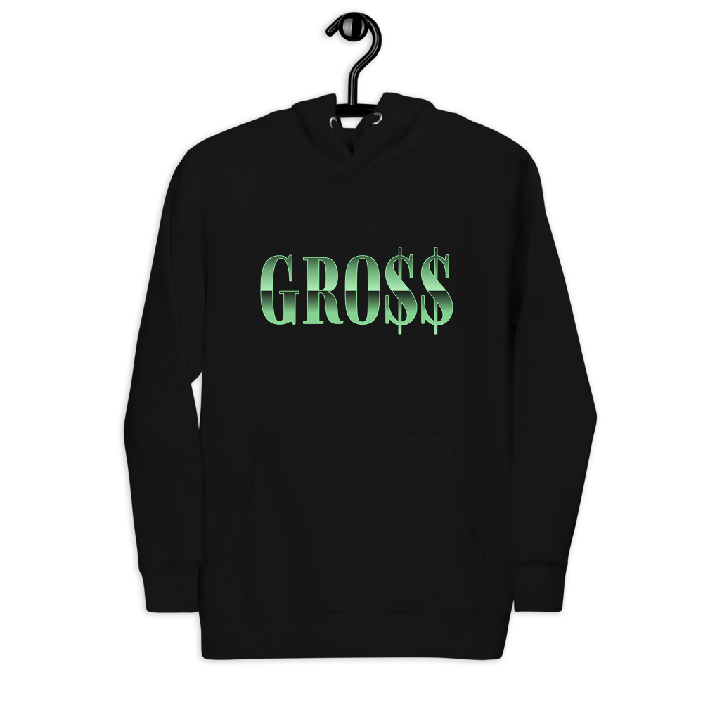 GRO$$ (KIWI GREEN) Unisex Hoodie (BLACK)