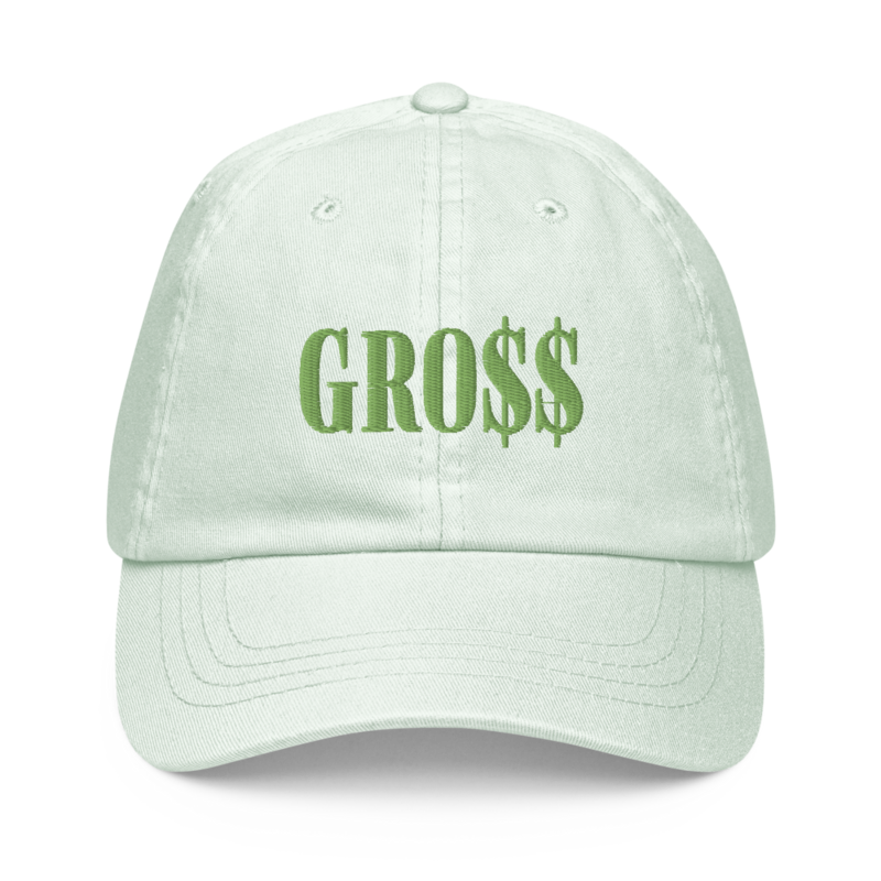 GRO$$ (KIWI GREEN) Pastel baseball hat (PASTEL MINT GREEN)