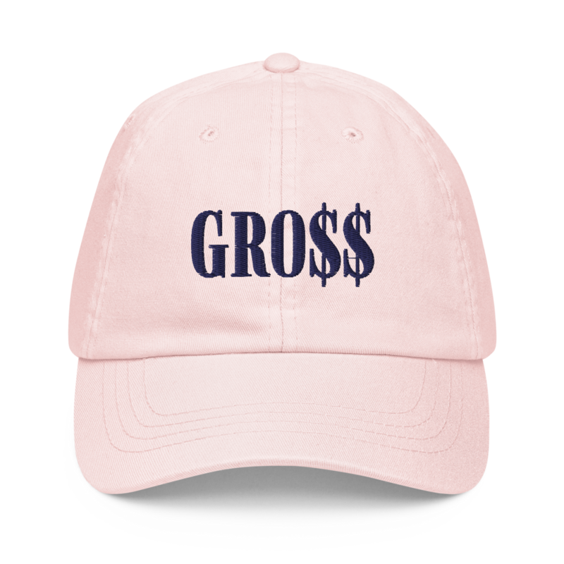 GRO$$ (NAVY BLUE) Pastel baseball hat (PASTEL PINK)