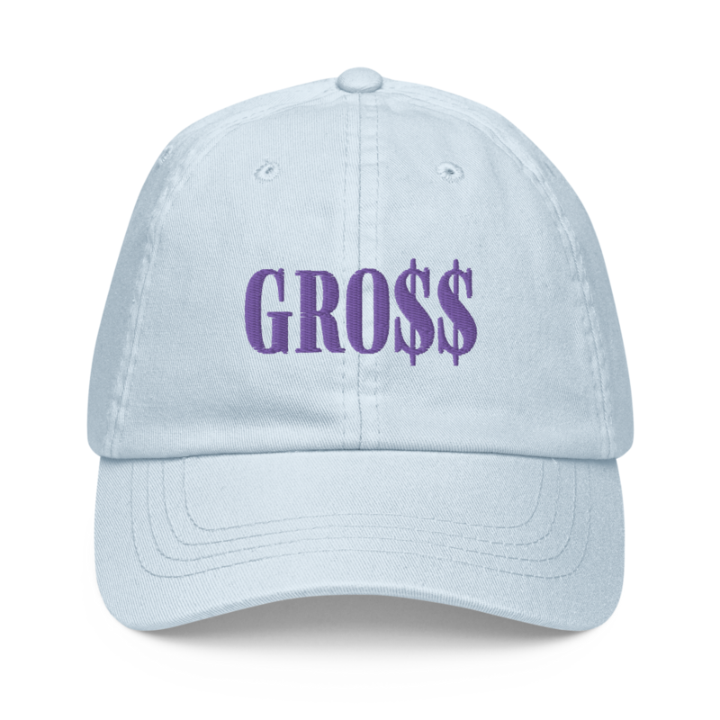 GRO$$ (LILAC PURPLE) Pastel baseball hat (PASTEL BLUE)