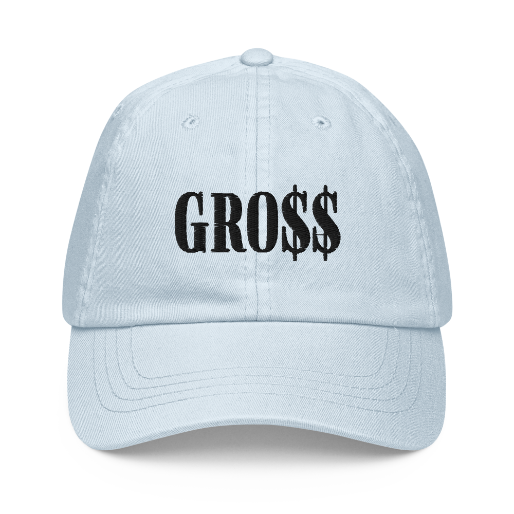 GRO$$ (BLACK) Pastel baseball hat (PASTEL BLUE), Color: Pastel Blue