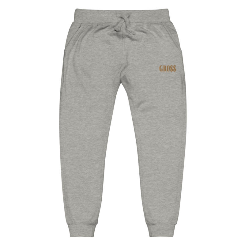 GRO$$ (OLD GOLD) Unisex fleece sweatpants (CARBON GREY)