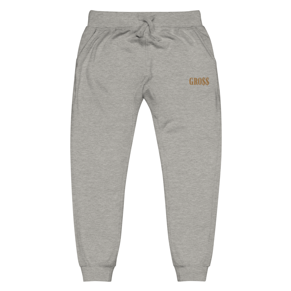 GRO$$ (OLD GOLD) Unisex fleece sweatpants (CARBON GREY)