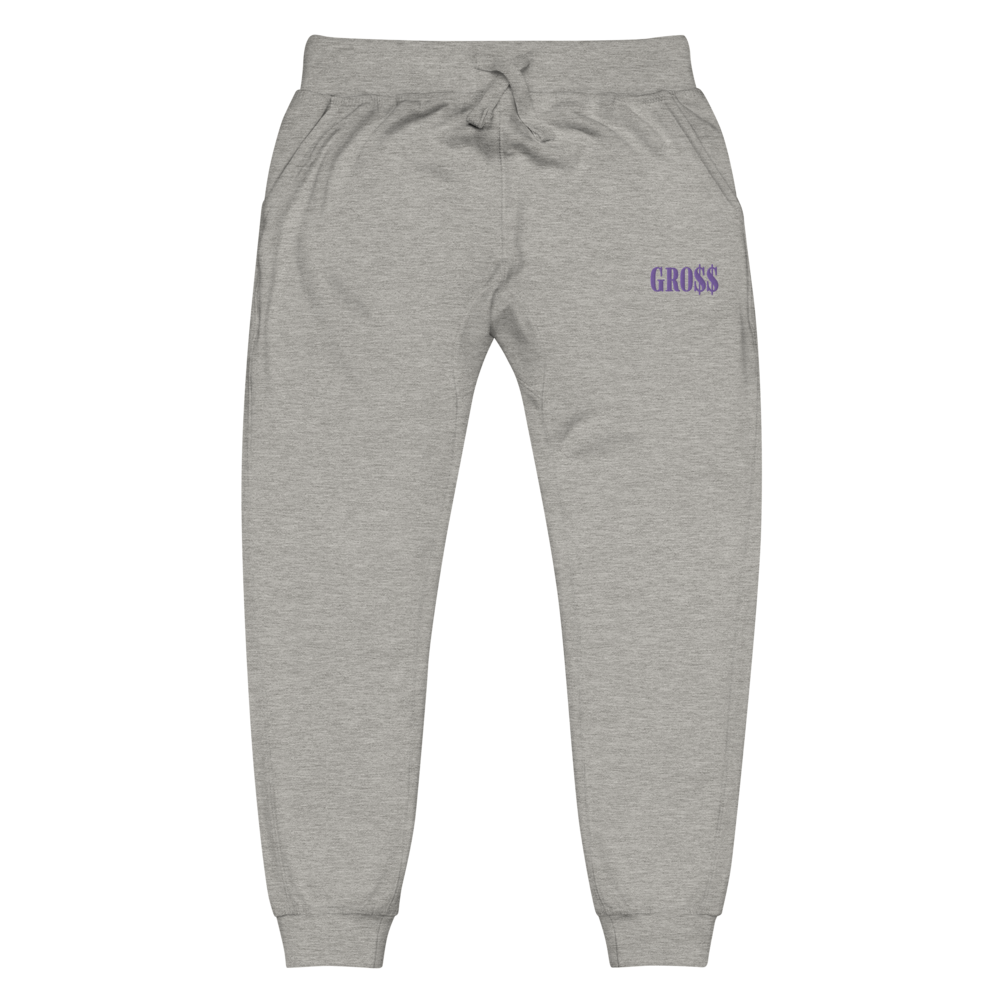 GRO$$ (LILAC PURPLE) Unisex fleece sweatpants (CARBON GREY)