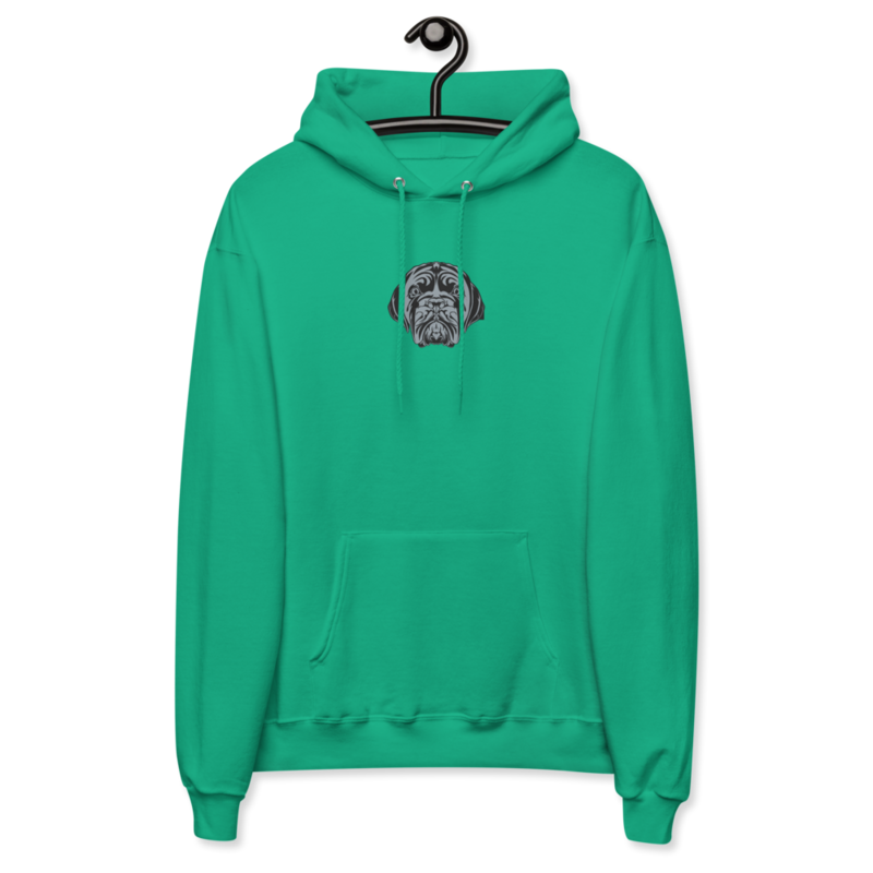 LA LINEA NEGRA (BLACK) Unisex fleece hoodie (KELLY GREEN)