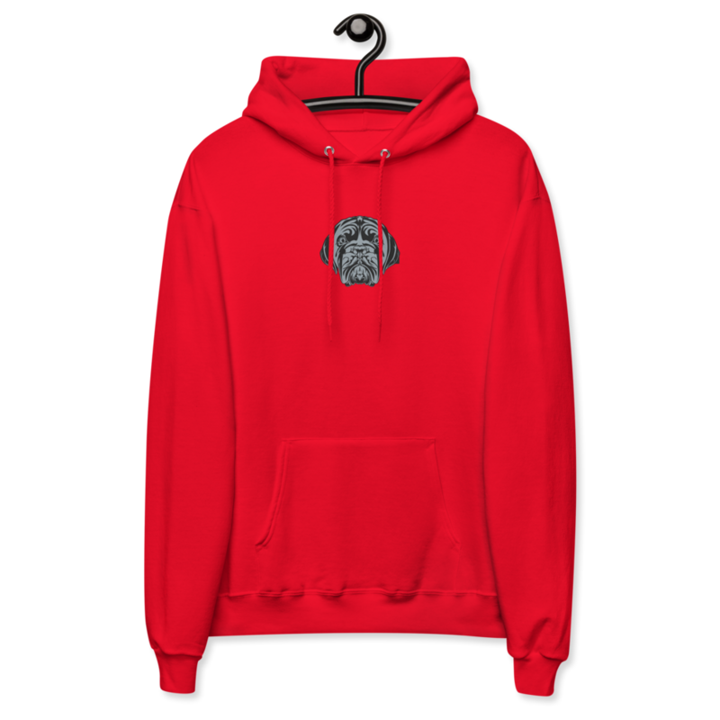 LA LINEA NEGRA (BLACK) Unisex fleece hoodie (RED)